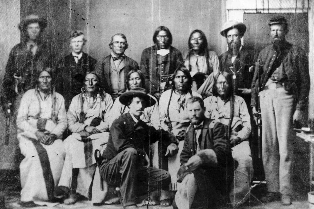Camp Weld council, September 1864: Chief Nowoo3 (Left Hand) sent his brother Neva and other Arapaho elders with Cheyenne Chiefs to seek peace in Denver.